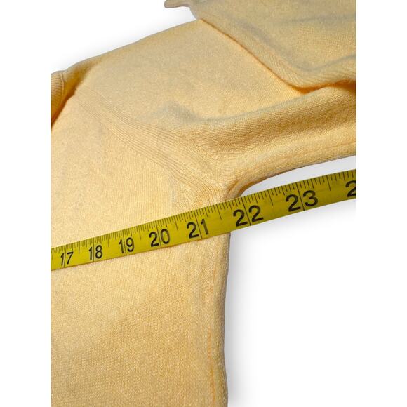 Vintage Designers Originals Luxelon Yellow Cardigan W/ Pear Buttons Size Large - Picture 7 of 8